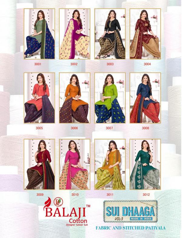 Balaji Sui Dhaaga Vol-3 Fancy Cotton Prnted Dress Materials